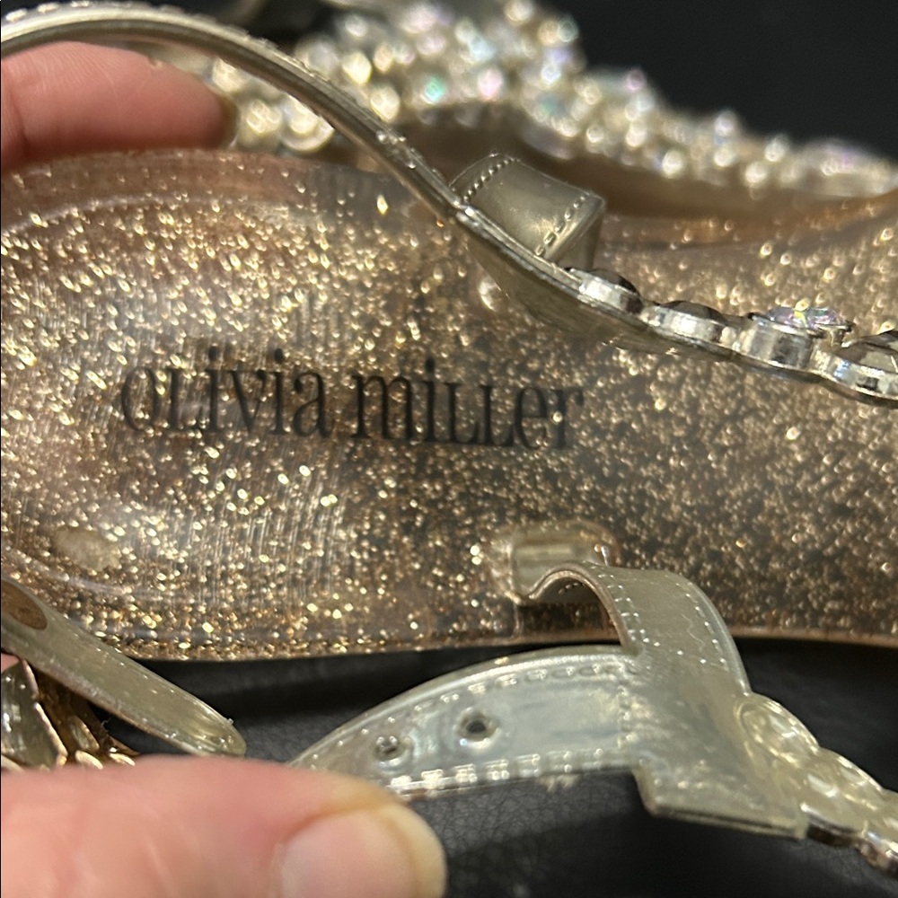 Olivia Miller Glittering Gold Sandals - Picture 5 of 5